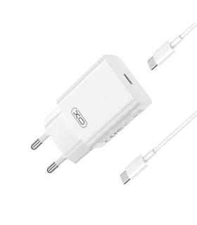 XO Cargador de Carga Rapida 20W - Puerto Tipo C - Carga + Del 50% en 30 Minutos - Proteccion de Sobretensiones - Color Blanco