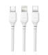 XO Cable de Carga Rapida 3 en 1 - Micro, Tipo C y Lightning a USB - 1m - Color Blanco