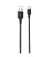 XO Cable USB-A Macho a Tipo C - Carga + Transmision de Datos Alta Velocidad - 2-4A - 1m - Color Negro