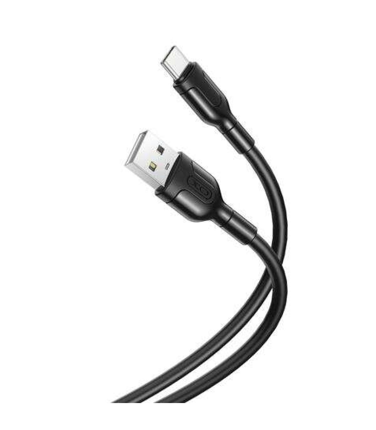 XO Cable de Carga y Transmision de Datos Tipo C - Longitud 1m - Silicona Suave y Duradera - Alta Velocidad 5V, 2.1A - Conector..