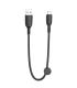 XO Cable NB247 Carga Rapida USB - Micro USB - 6A - 25cm con Clip - Color Negro