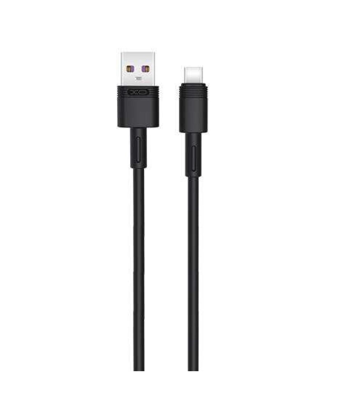 XO Cable USB-A Macho a USB-C Macho 5A - Carga Rapida + Transmision de Datos Alta Velocidad - Longitud 1m