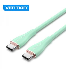Vention Cable USB-C Macho a USB-C Macho - 1m - Verde Silicona - 5A 100W 480Mbps