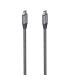 Aisens Cable USB 3.2 Gen2x2 Aluminio 20Gbps 8K@30Hz 5A 100W E-Mark - Tipo USB-C/M-USB-C/M - 3.0m - Color Gris