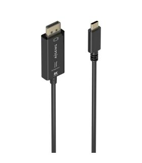 Aisens Cable Conversor Bidireccional USB-C a Displayport 8K@60Hz - USB-C/M-DP/M - 1.8m - Color Negro