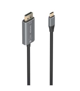 Aisens Cable Conversor Aluminio Bidireccional USB-C a Displayport 8K@60Hz - USB-C/M-DP/M - 1.8m - Color Gris