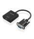 Aisens Cable Conversor SVGA+Audio a HDMI - SVGA/M+Jack 3.5/H+USB Microb/H-HDMI A/H - 20cm - Color Negro