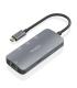 Aisens USB-C Dock 6 en 1 - USB-C a 1xHDMI - 1xRJ45 - 3xUSB-A - 1xUSB-C PD - 15cm - Color Gris