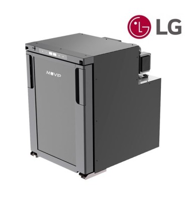Muvip Nevera Fija con Compresor LG 50L - Conexion 12/24/220V - Consumo 60W - Apertura Frontal - Proteccion Bateria - Luz LED ..