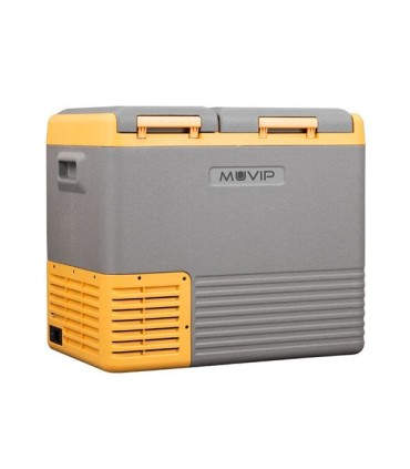 Muvip Nevera Portatil con Compresor 40 Litros Doble Zona - Asas de Transporte - Compresor Silencioso - Color Gris