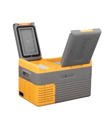 Nevera Portátil Muvip 2 Doble Zona - Compresor Silencioso - Amarilla