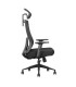 Cromad Silla Ergonomica Ajustable - Reposacabezas Regulable - Soporte Lumbar Ajustable - Reposabrazos en Forma de T - Asiento..