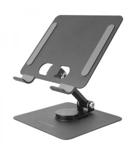 Mars Gaming MA-RST Soporte para Tablets y Convertibles - Acero Resistente - Rotacion 360º - Ajuste de Altura - Base Antideslizan