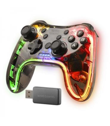 Mars Gaming MGP-24 Controlador Inalambrico - Conexion 2.4GPRO - Vibracion Haptica Dual - 20 Botones Tactiles - Compatibilidad Mu