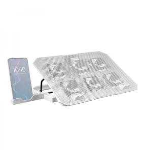 Mars Gaming MNBC23 Base de Refrigeracion - 6 Ventiladores LED Azul - Stand Ajustable - Estructura Robusta - Soporte Smartphone..