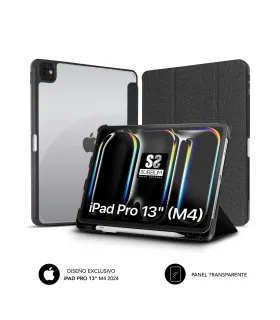 Subblim Funda Exclusiva para iPad Pro 13? M4 2024 - Cierre Magnetico - Bordes Reforzados - 2 Posiciones de Soporte - Color Negro