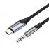 Vention Cable Conversor Audio USB-C a Jack 3.5 Macho - 1m - Color Gris