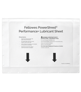 Fellowes Pack de 10 Unidades Hojas Lubricantes para Destructoras - Mejora Rendimiento y Evita Atascos - Aceite Vegetal - Compati