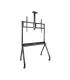 Tooq iStar Soporte de Suelo con Ruedas para Pantallas de 55-100" - Bandeja Inferior Multiusos y Bandeja Superior Regulable..