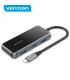 Vention Docking Station 5 en 1 USB-C a HDMI 2.0 4K/USB3.0*3/RJ45/PD - 0.15m - Color Gris Espejo