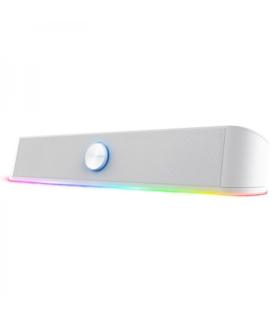 Trust GXT 619 Thorne Barra de Sonido Gaming 12W - Iluminacion RGB - Jack 3.5mm - Control de Volumen - Color Blanco