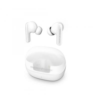 Energy Sistem Auriculares ANC -30dB - Quad Mic - Bluetooth 5.4 - 25h Autonomia - IPX4 - Plastico Reciclado - Color Blanco