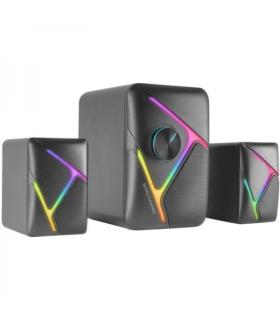 Mars Gaming MS-H21 Altavoz Gaming - Sonido 2.1 35W - Drivers 3D Surround - Iluminacion RGB - Control Frontal - Conexion Plug &..