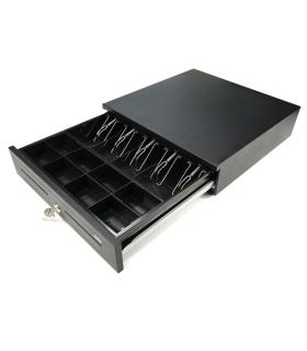 AVPos Cash-U290 Cajon Portamonedas 41cm Automatico - 5 Posiciones Billetes - 8 Posiciones Monedas - RJ11 - Acero Alta Resistenci