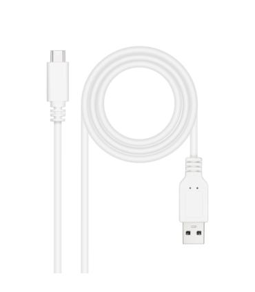Nanocable Cable 2.0 3A USB-C Macho a USB-A Macho - Longitud 0.50m - Color Blanco