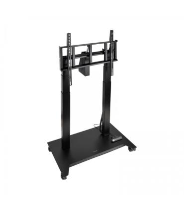 Tooq Uros Soporte de Suelo con Ruedas Electrico para Pantallas de 52-84" - Regulacion Electrica de Altura e Inclinacion - Peso..