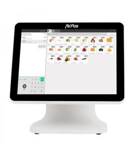 AVPos TPV K5000 Aluminio 15 Tactil Blanco - I7 - 8Gb Memoria - SSD 128gb - VGA y HDMI - Color Blanco