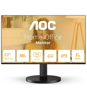 AOC Monitor 27" LED IPS FullHD 1080p 100Hz - Respuesta 1ms - Angulo de Vision 178° - Altavoces Incorporados - HDMI, VGA, Audio..