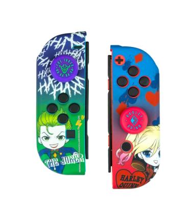 FR-TEC Joker & Harley Quinn Pack para Mando Nintendo Switch de Carcasa Rigida + Grips - Mejora el agarre y la Sensacion de Tacto