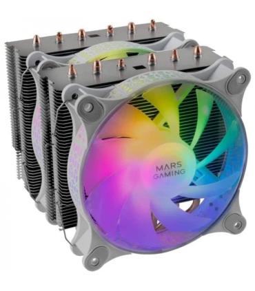 Mars Gaming MCPU-XT Disipador - Soporta CPUs hasta 300W - Doble Torre - 6 Heatpipes - ARGB Compatible - Multisocket Universal ..