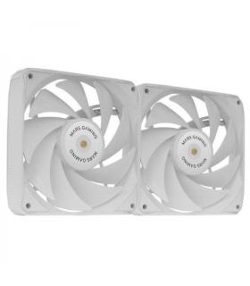 Mars Gaming MF-NCLX2 Kit de Ventiladores - Aspas Hibridas - Rodamientos FDB de Cobre - Pads Antivibracion - Conexion PWM - Flujo