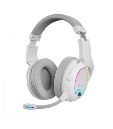 Mars Gaming MHW-100 Auriculares Inalambricos - Sonido Envolvente - Iluminacion ARGB - 40h de Bateria - Microfono ENC Extraible..