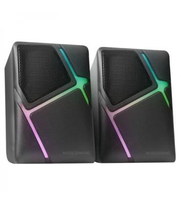 Mars Gaming MS-H Altavoces Compactos - Sonido Envolvente 10W - Iluminacion RGB Flow - Drivers Invertidos 3D-Surround - Control..