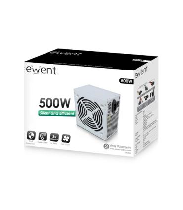 EWENT FUENTE ALIMENTACION ATX 500W V2.3 PRO LINE 3XSATA (EW3909