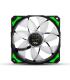 NOX H-Fan LED Carcasa del ordenador Ventilador 12 cm Negro, Verde, Blanco