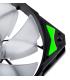 NOX H-Fan LED Carcasa del ordenador Ventilador 12 cm Negro, Verde, Blanco