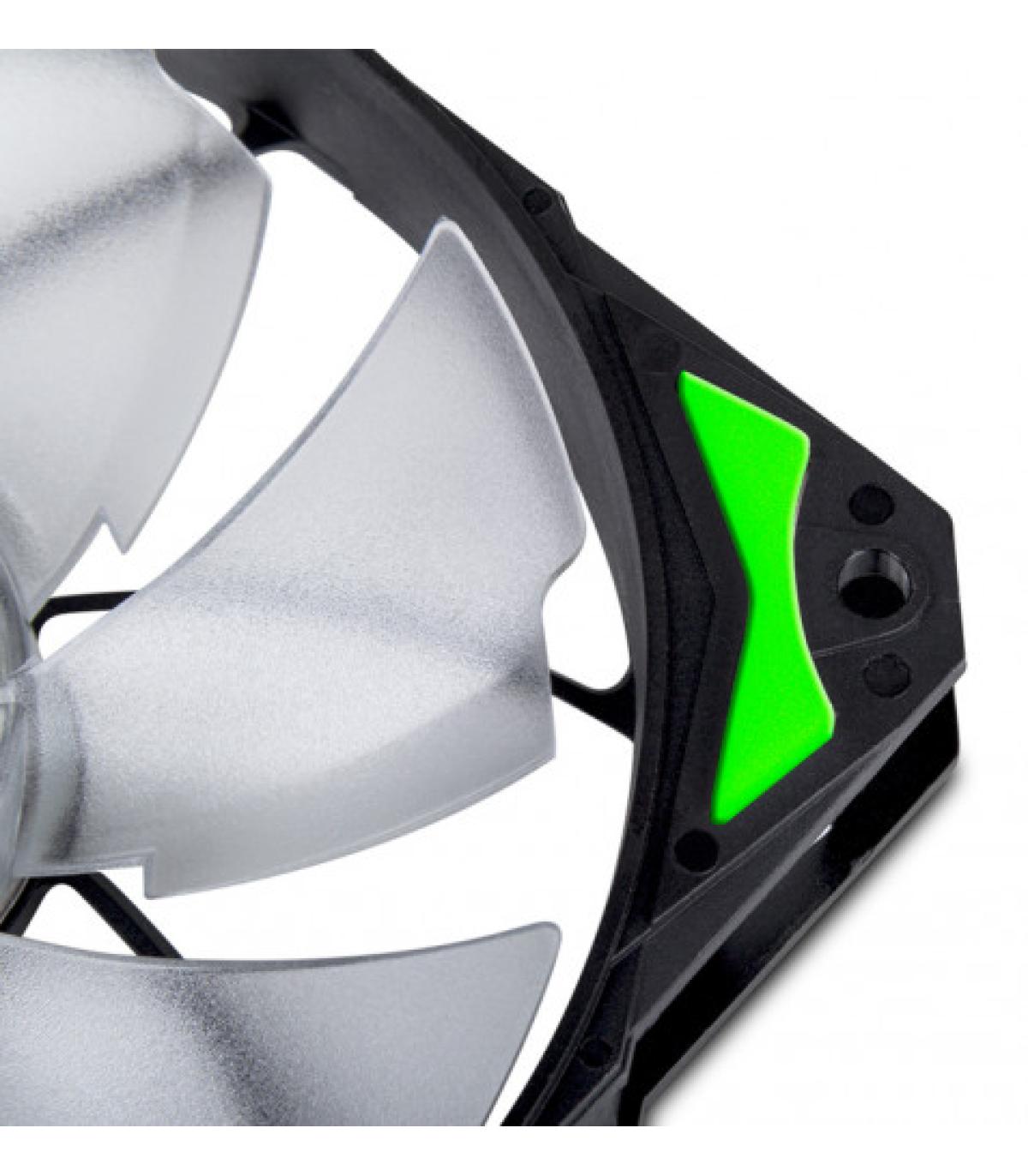 NOX H-Fan LED Carcasa del ordenador Ventilador 12 cm Negro, Verde, Blanco