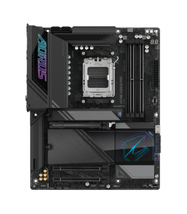 GIGABYTE Placa base X870E AORUS PRO - Compatible con CPUs AMD Ryzen 9000, VRM digital de 16+2+2 fases, hasta 8000MHz DDR5 (OC..