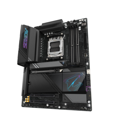 GIGABYTE Placa base X870E AORUS PRO - Compatible con CPUs AMD Ryzen 9000, VRM digital de 16+2+2 fases, hasta 8000MHz DDR5 (OC..