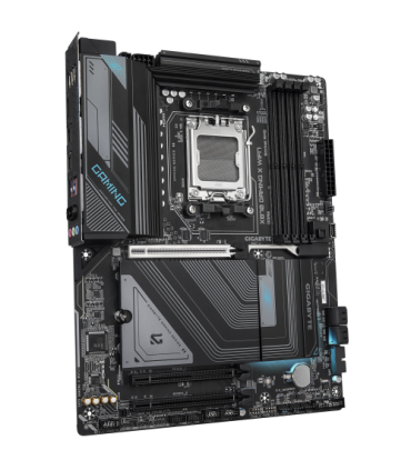 GIGABYTE Placa Base X870 GAMING X WIFI7 - Compatible con CPUs AMD Ryzen 9000, 16+2+2 fases VRM, hasta 8000MHz DDR5 (OC), 1xPCIe.