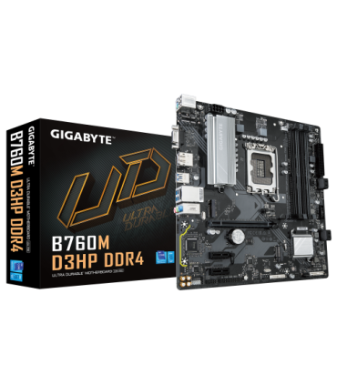 GIGABYTE B760M D3HP DDR4 - Compatible con CPUs Intel Core de 14ª generación, VRM Digital 4+1+1 fases, hasta 5333MHz DDR4 (OC..
