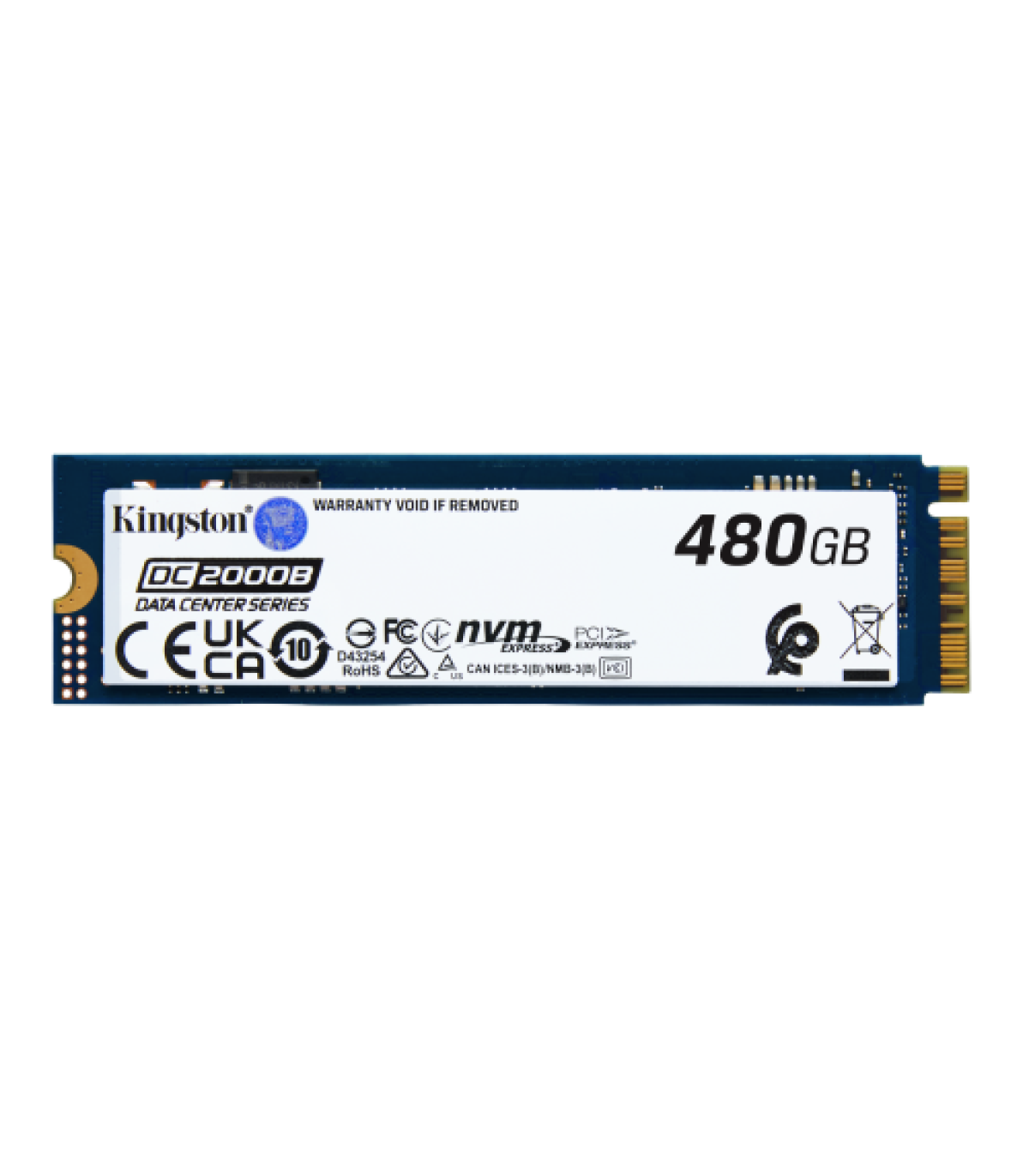 Kingston Technology DC2000B M.2 480 GB PCI Express 4.0 NVMe 3D TLC