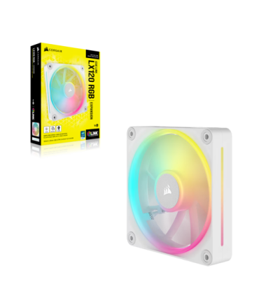 Corsair iCUE LINK LX120 RGB Carcasa del ordenador Ventilador 12 cm Blanco 1 pieza(s