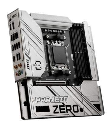 PLACA MSI B650M PROJECT ZERO,BTF,AMD,AM5,B650,4DDR5,256GB,HDMI+DP,4SATA3/6G+2M.2,9USB3.2,2.5GB+WIFI6E+BT5.3,MATX