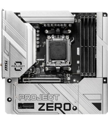 PLACA MSI B650M PROJECT ZERO,BTF,AMD,AM5,B650,4DDR5,256GB,HDMI+DP,4SATA3/6G+2M.2,9USB3.2,2.5GB+WIFI6E+BT5.3,MATX