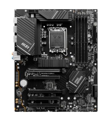 PLACA MSI PRO B760-P II,INTEL,1700,B760,4DDR5,128GB,HDMI+DP,4SATA+2M.2,4USB 3.2+2USB-C,2.5GB,ATX